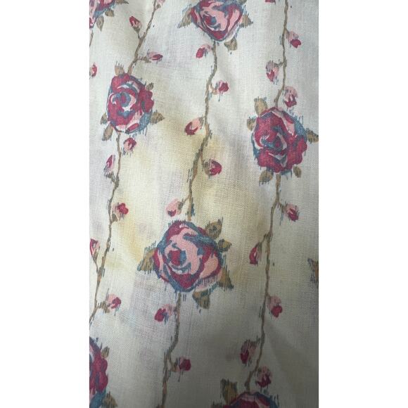 🌹 Champion Westerns Vintage Pearl Snap Shirt Rose Print Western Blouse FLAW - Picture 4 of 6